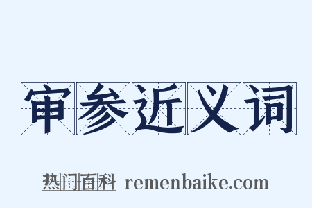 审参近义词是什么意思的图片